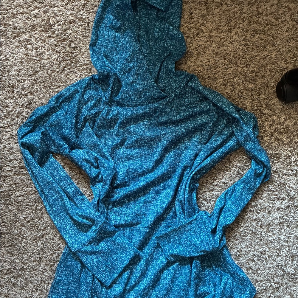 LuLaRoe Teal Hooded Jacket